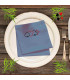serviette de table bleu jeu de cartes
