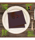 Serviette de table brodée jeu de cartes