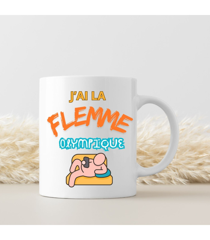 Mug j'ai la flemme olympique