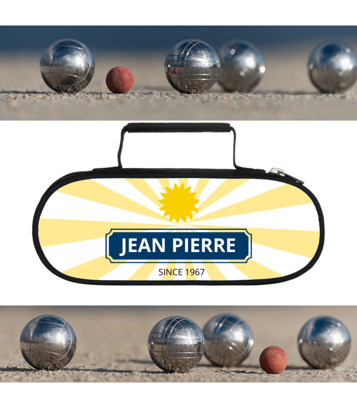 Pochette à boules de pétanque personnalisée