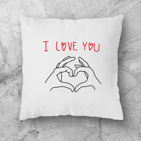 coussin i love you