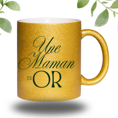 mug pour maman en or