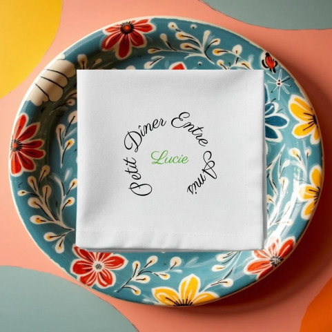 serviette thème petit diner