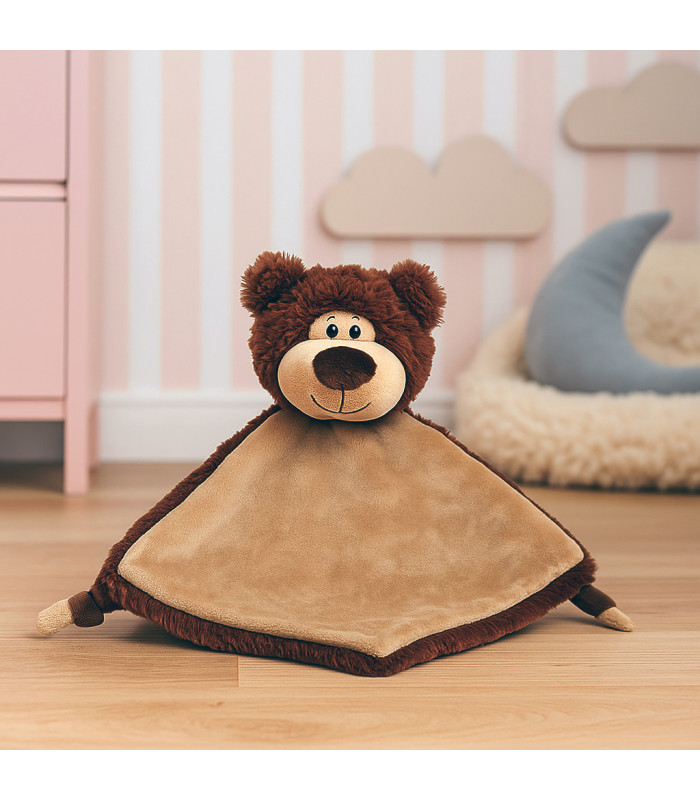 Doudou ours brun personnalisé et brodé