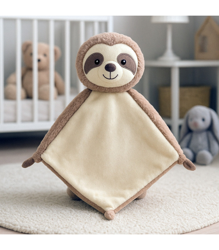 Doudou Paresseux Géant Personnalisé Broderie (35x35 cm)