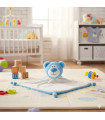 Doudou bébé ours bleu personnalisé prénom broderie