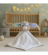 doudou lapin bleu personnalisé