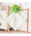 Doudou Dragon Vert et Jaune Brodé – Cadeau Naissance Super-Héros