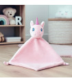 Doudou Licorne Rose Cubbies Brodé Prénom (30 cm)