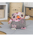 Doudou Chouette Original Inware (20 cm) Rose/Gris
