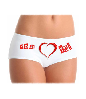 shorty femme personnalisé