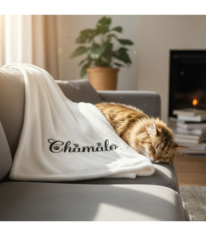 Plaid Microfibre Personnalisé 130x170 cm - Couverture Chien / Chat