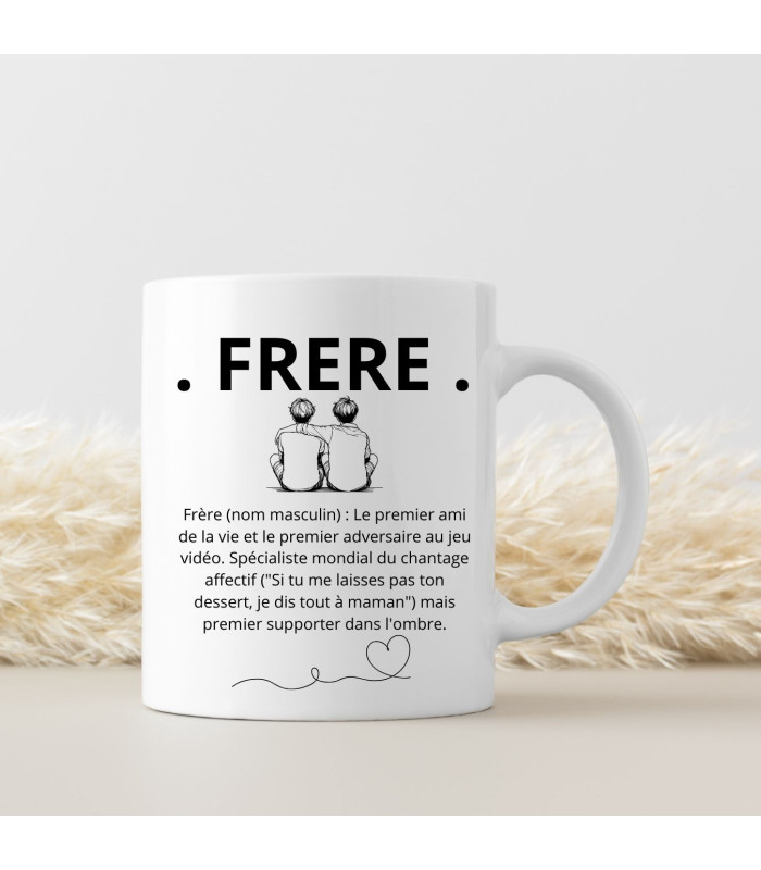 Mug Frère Personnalisé avec Photo – Cadeau Unique et Souvenir Inoubliable