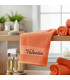 serviette de bain personnalisée orange