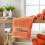 Drap de Bain Orange Vitaminé Personnalisé – Broderie Prénom – 100% Coton 70x140 cm