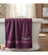 drap de bain personnalisé couleur prune