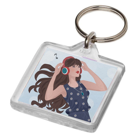 porte cle carre plastique