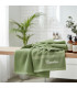 drap de bain brodé vert
