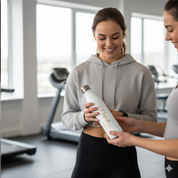 Cadeau Sport Personnalisé Femme : Trousse, Serviette, gourde