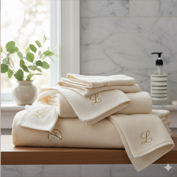 Linge de bain avec broderie prénom