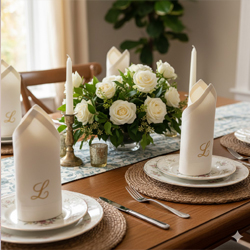 Serviettes de Table Personnalisées avec Broderie