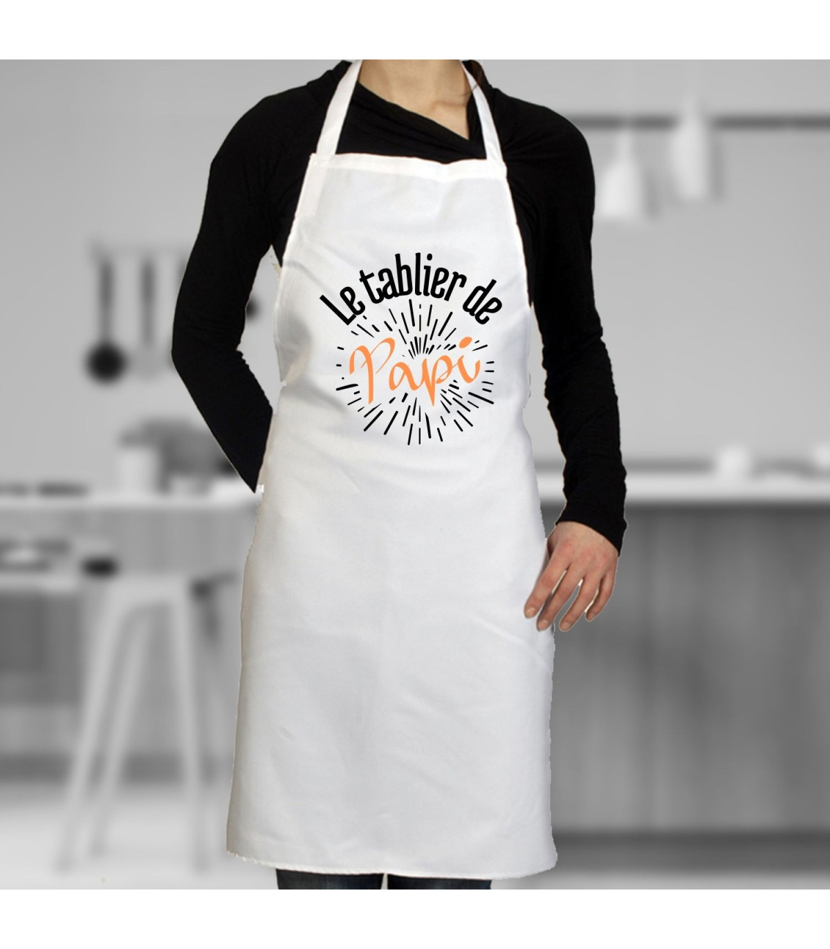 Tablier de cuisine personnalisé papi Idée cadeau fête gran