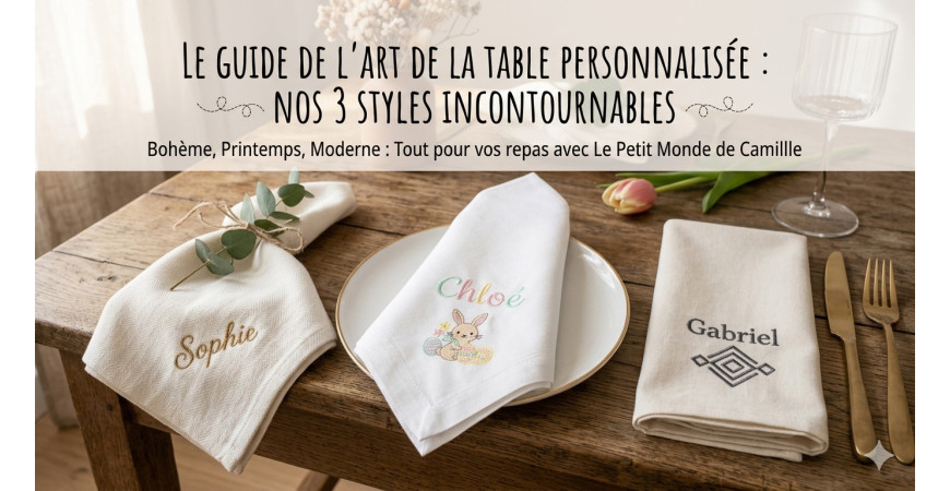 L'Art de la Table Personnalisée : Guide complet pour sublimer vos repas avec des serviettes brodées